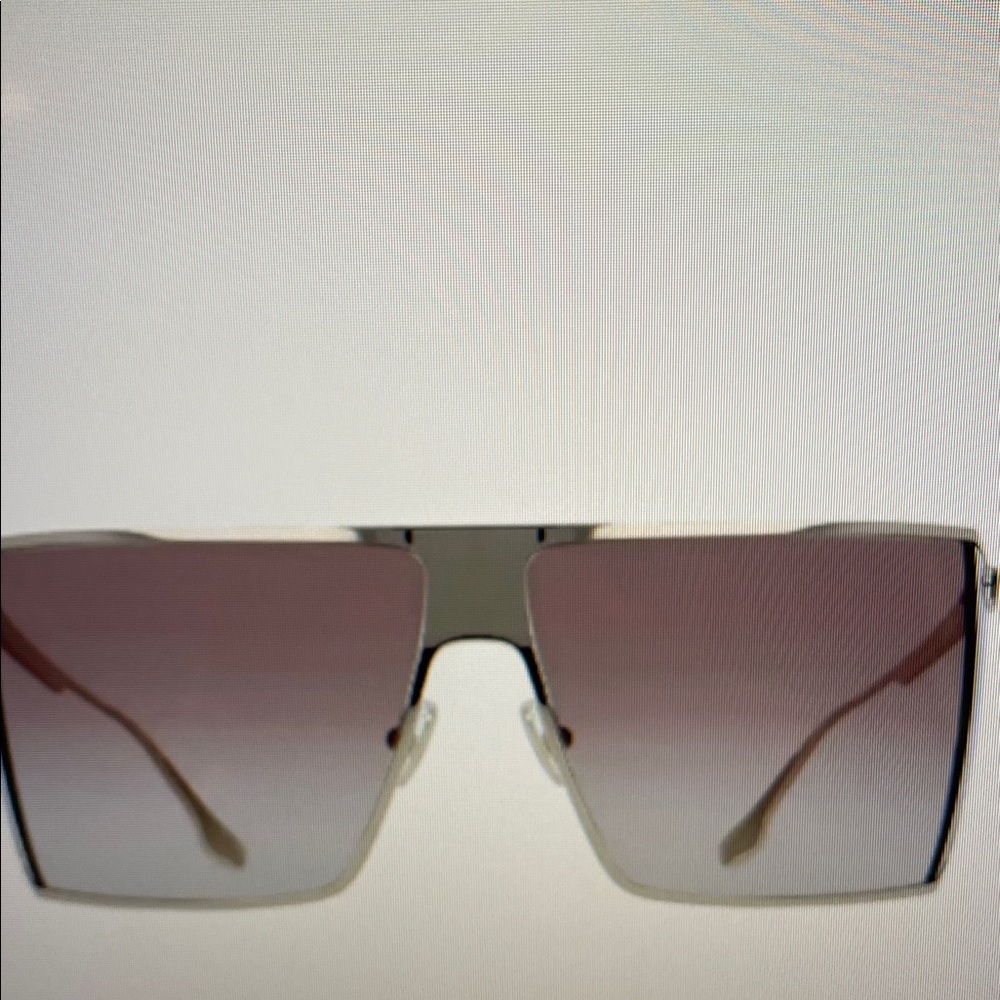 NWT Victoria Beckham 62mm Shield Gold Sunglasses